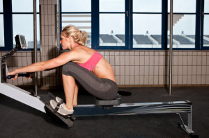 Warm-up on a rowing machine