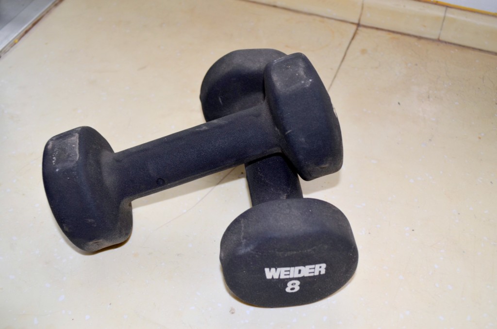 strength training with dumbells